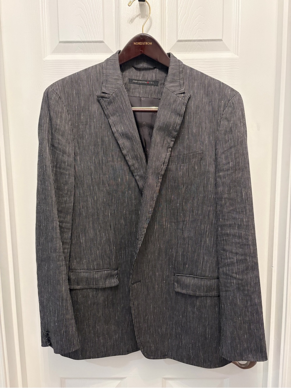 John Varvatos Gray Pinstripe Sport Coat